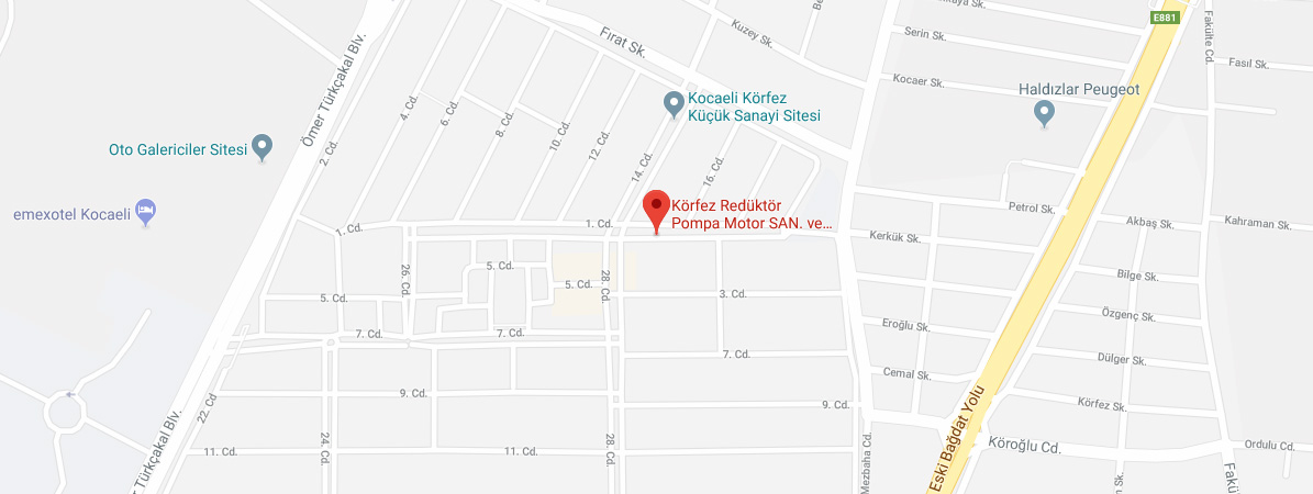 körfez redüktör harita